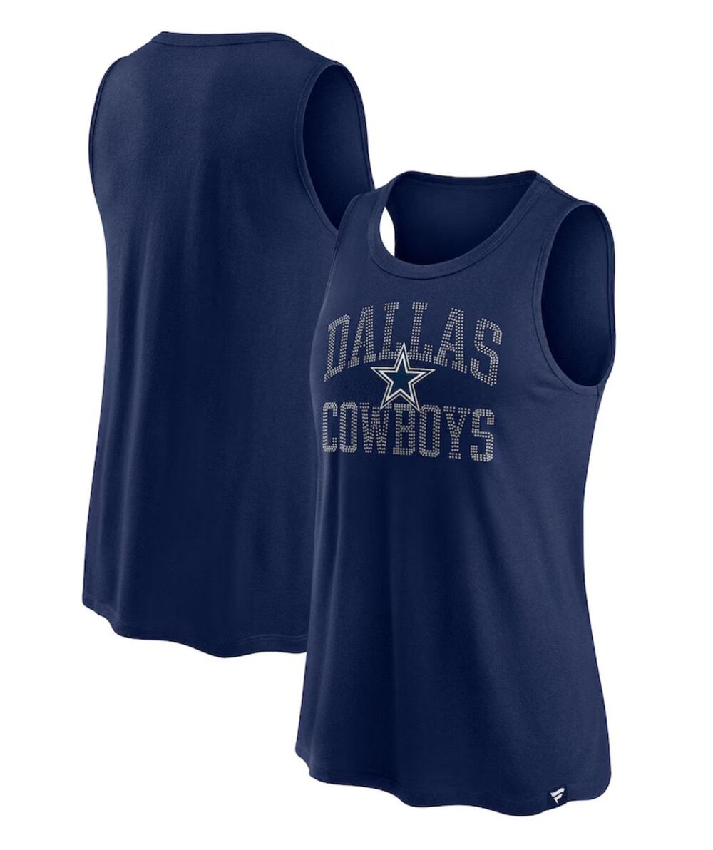 Fanatics Dallas Cowboys Bling Flowy Tank Top, Navy, Women's Size Large, NWT